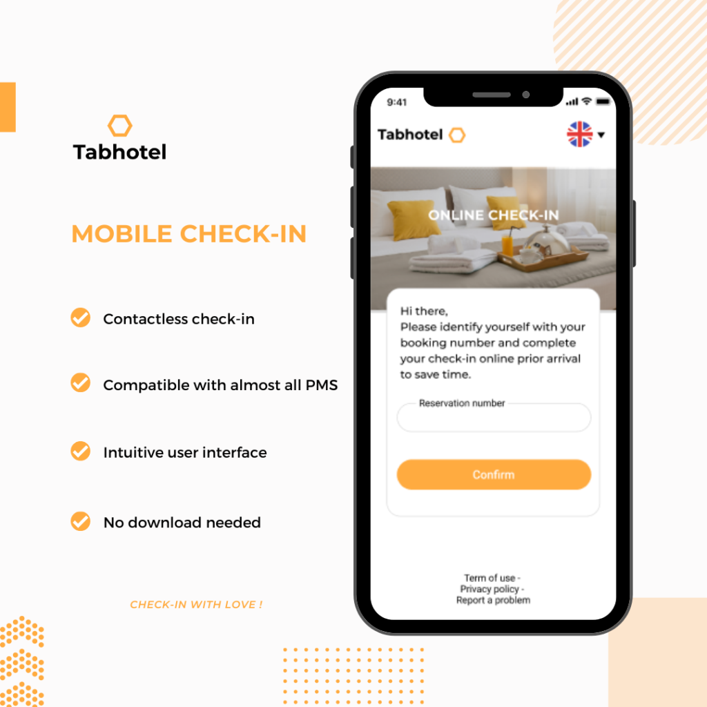 Online check-in Tabhotel