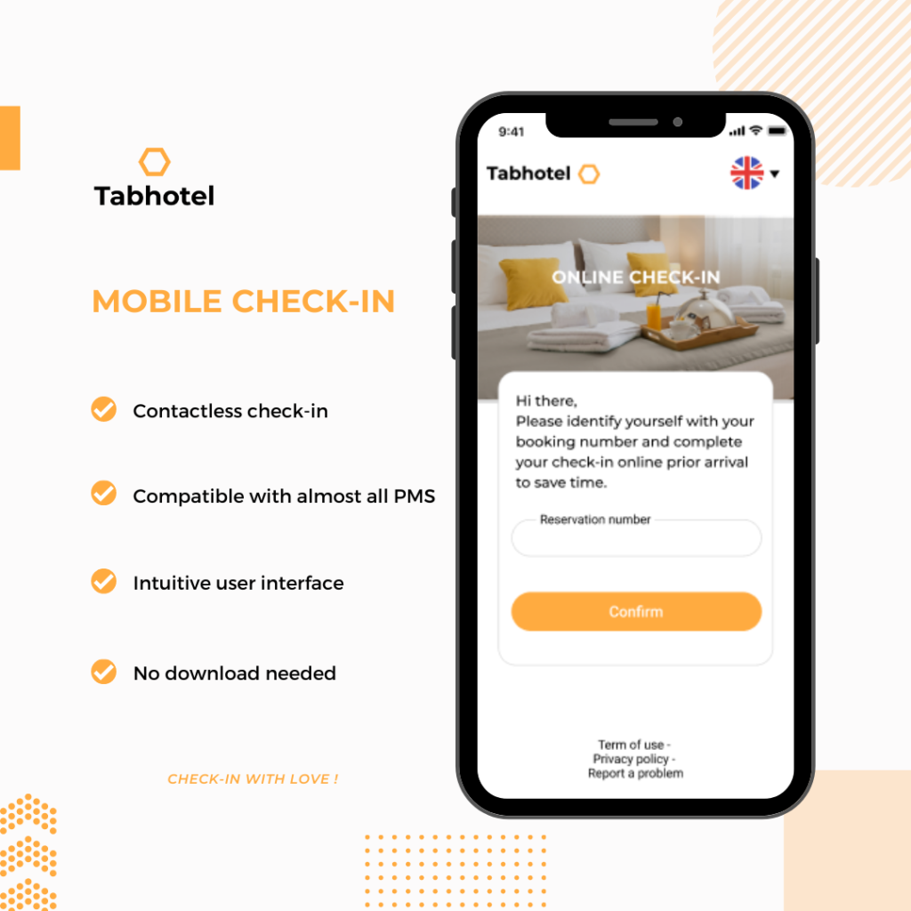 Mobile check-in hotel